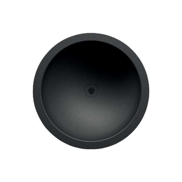 HEMI inset washbasin Ø 385mm, stainless steel, Matte black Teflon® finish