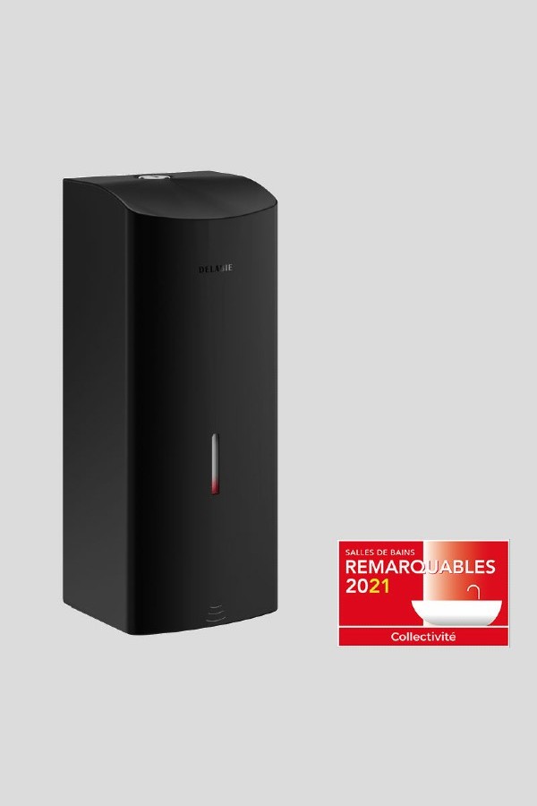 Wall-mounted electronic soap or hydroalcoholic gel dispenser, 1 l, black