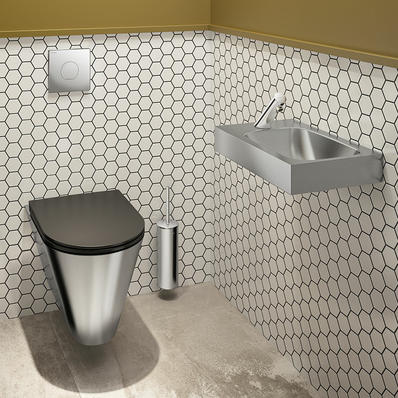 Wall-Hung S21 S WC Pan Stainless Steel